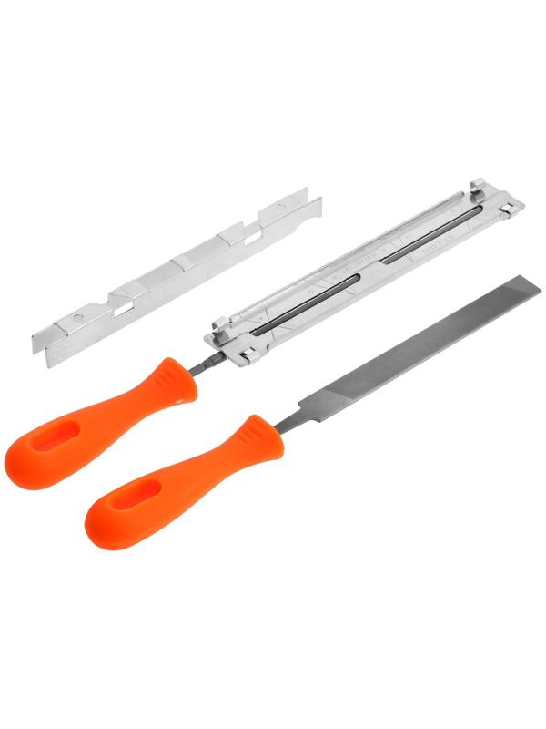 Набор для заточки цепей пил ТУНДРА, сталь ШХ15, шаг 3/8