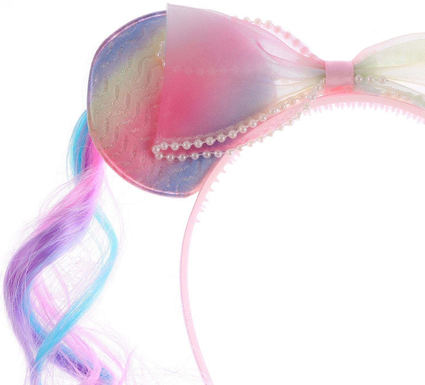 Карнавальный ободок «Девчушка» с цветными прядями