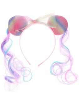 Карнавальный ободок «Девчушка» с цветными прядями