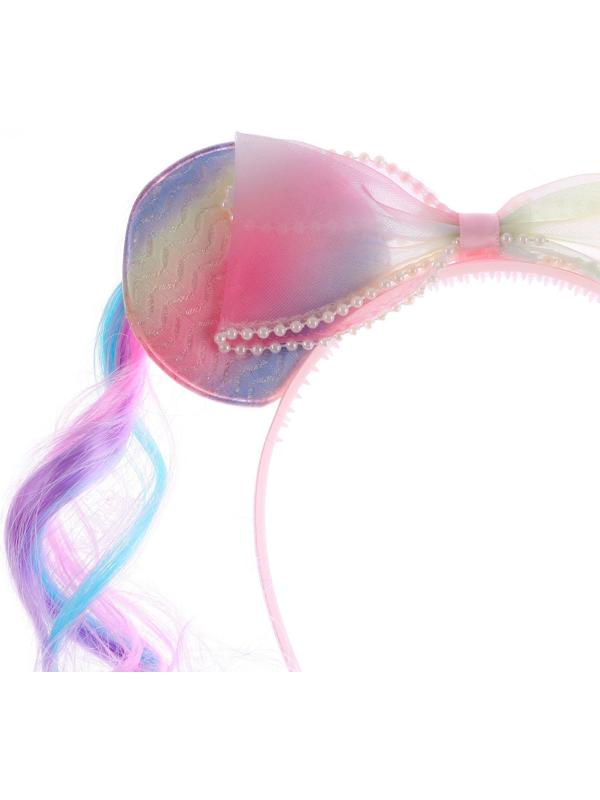 Карнавальный ободок «Девчушка» с цветными прядями