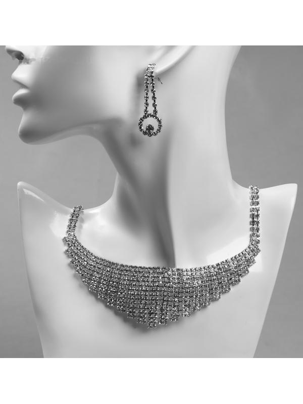 Набор 2 предмета: серьги, колье 