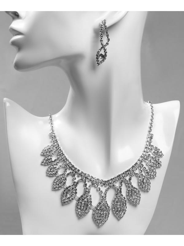 Набор 2 предмета: серьги, колье 