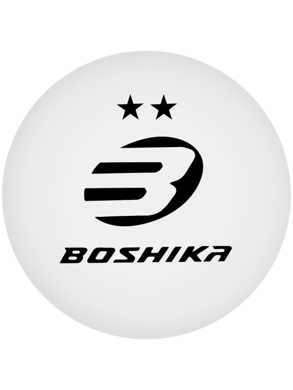 Набор мячей для настольного тенниса BOSHIKA Advanced 2*, d=40+ мм, 6 шт., цвет белый