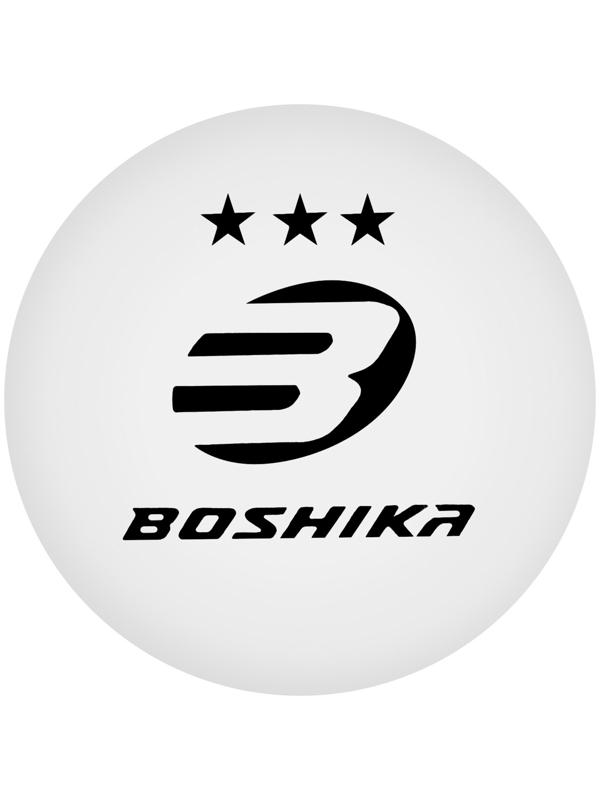 Набор мячей для настольного тенниса BOSHIKA Expert 3*, d=40+ мм, 6 шт., цвет белый