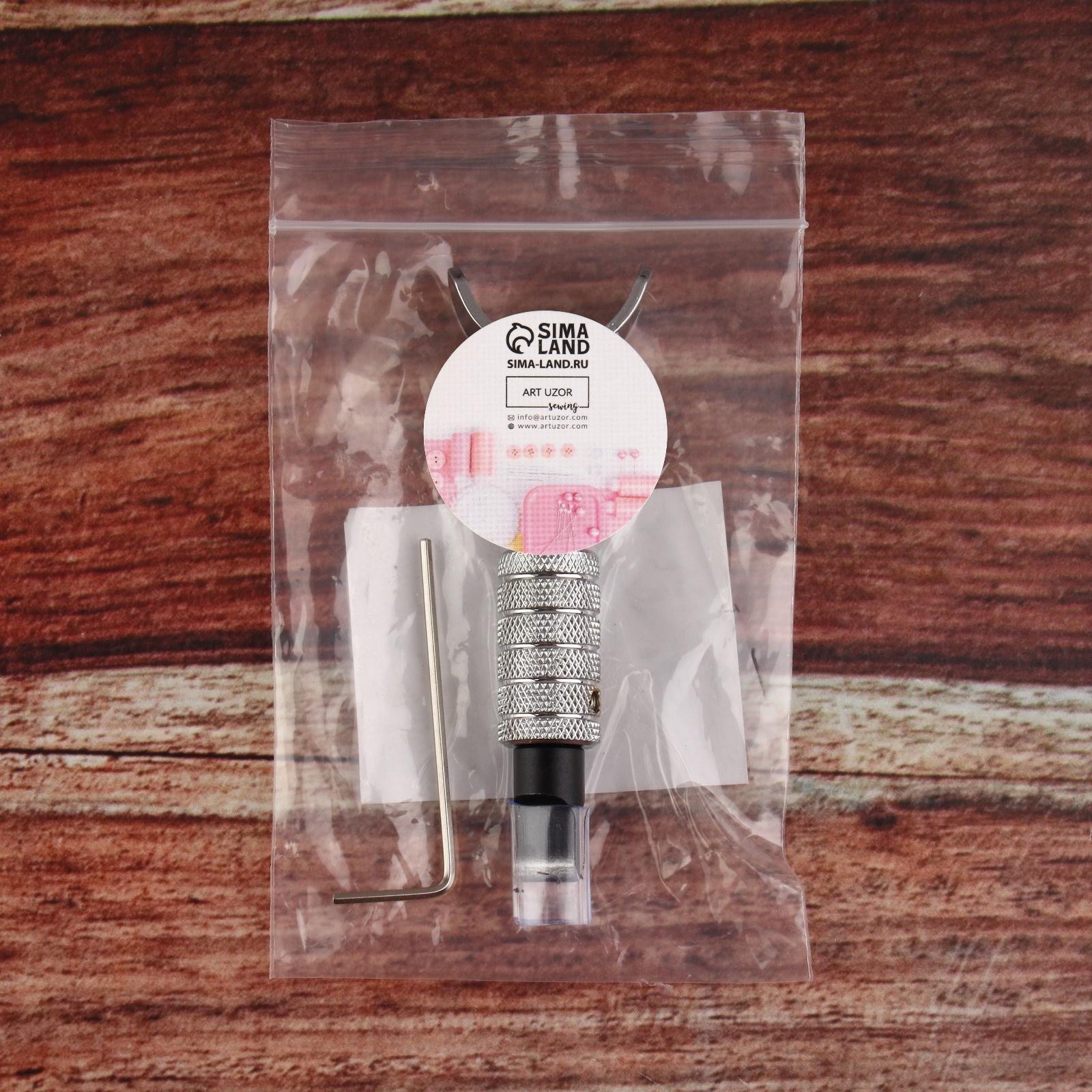 Нож поворотный для тиснения на коже, 9 × 2,7 см, цвет серебряный