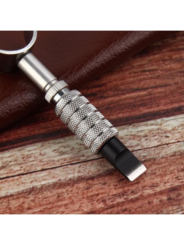 Нож поворотный для тиснения на коже, 9 × 2,7 см, цвет серебряный