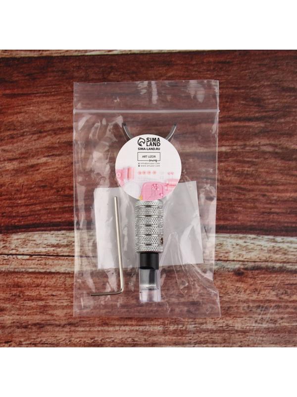 Нож поворотный для тиснения на коже, 9 × 2,7 см, цвет серебряный