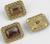 Набор металлических пуговиц на ножке, 18 × 21мм, 3 шт, цвет коричневый/золотой