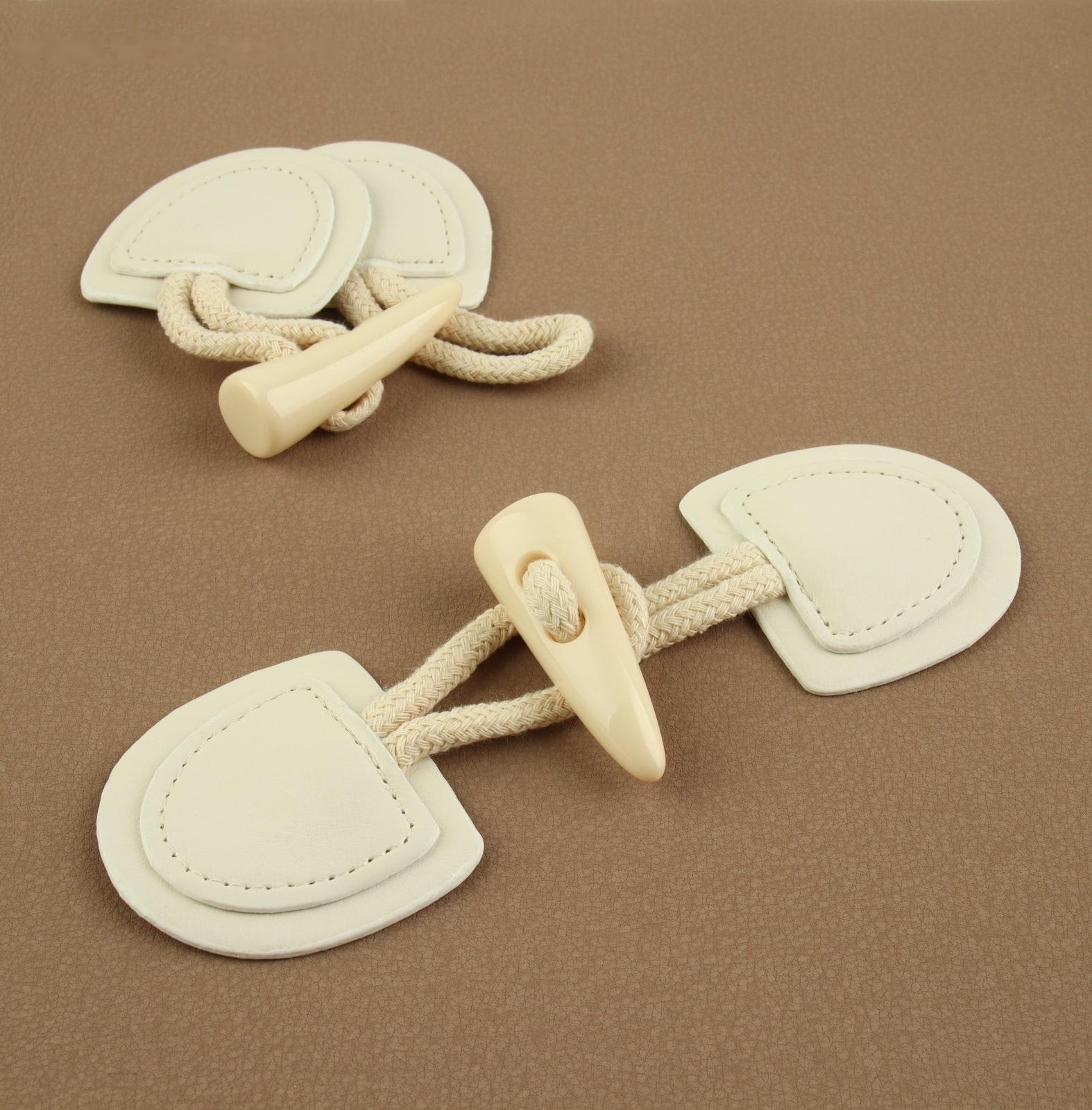 Застёжка-клевант 16 × 5 см, 2 шт, цвет молочный