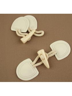 Застёжка-клевант 16 × 5 см, 2 шт, цвет молочный