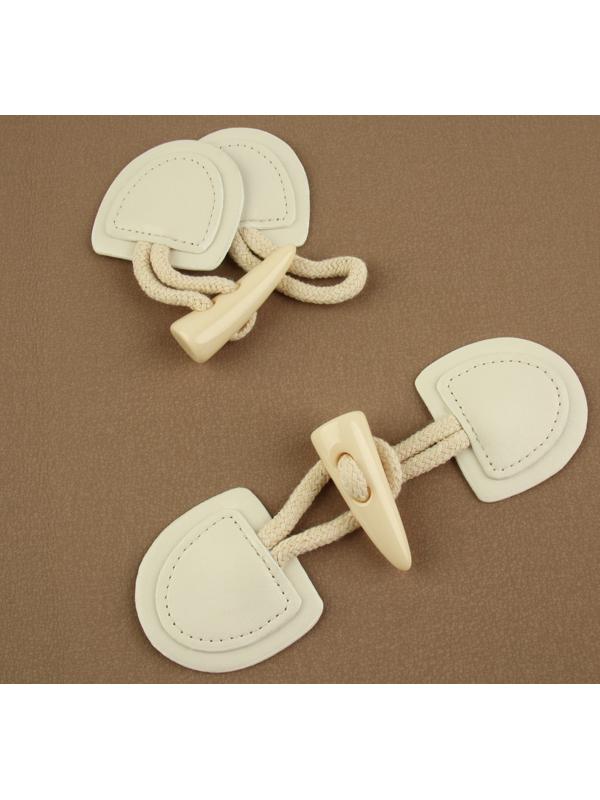 Застёжка-клевант 16 × 5 см, 2 шт, цвет молочный