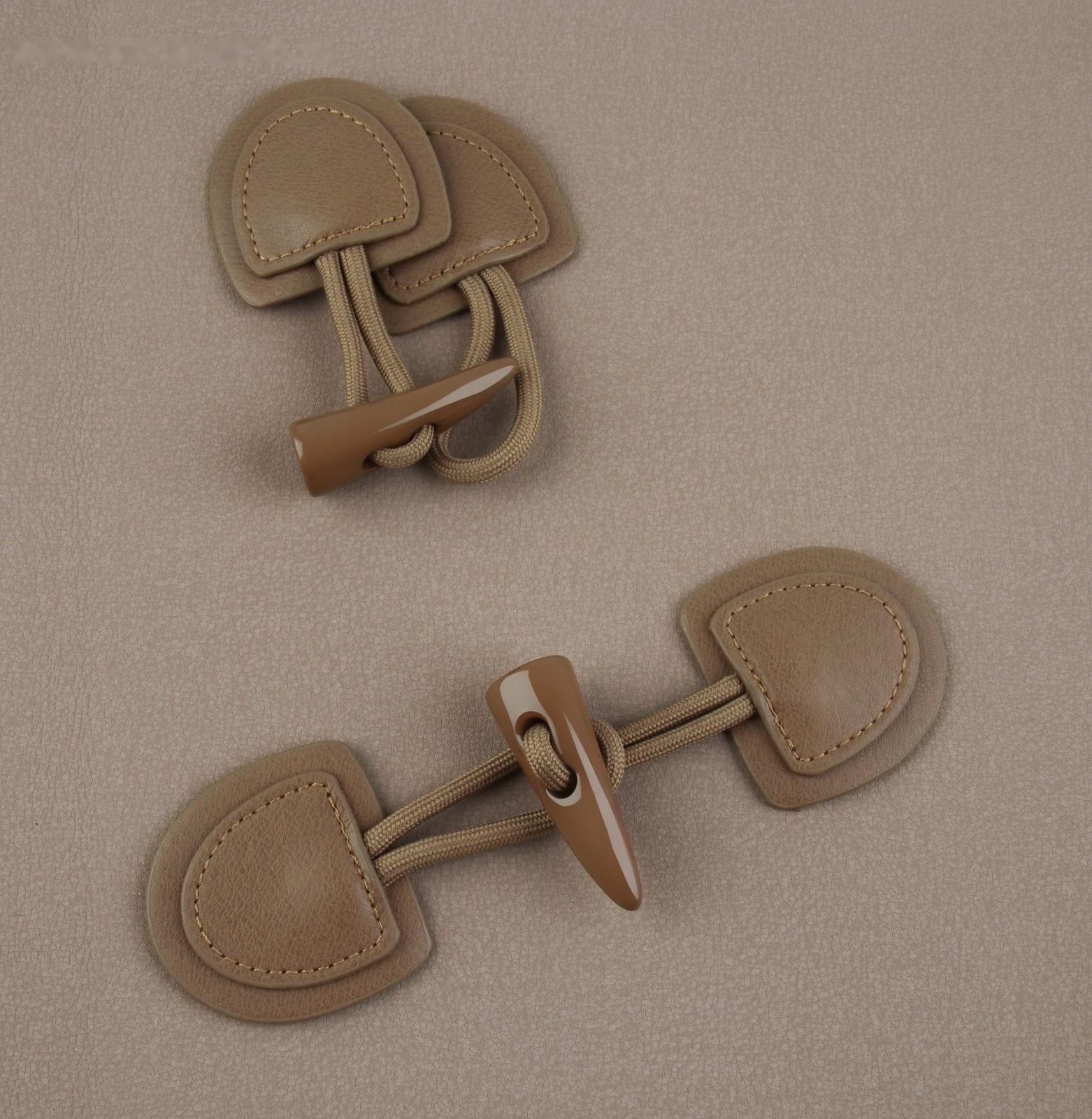 Застёжка-клевант 16 × 5 см, 2 шт, цвет капучино