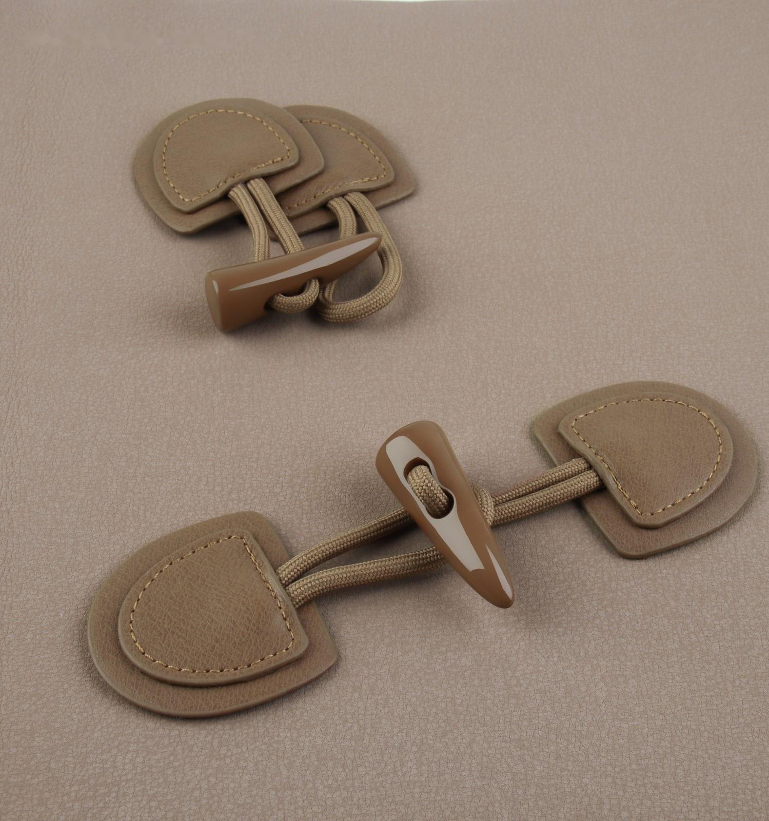 Застёжка-клевант 16 × 5 см, 2 шт, цвет капучино