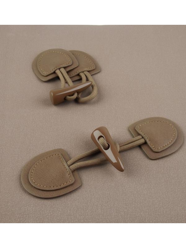 Застёжка-клевант 16 × 5 см, 2 шт, цвет капучино