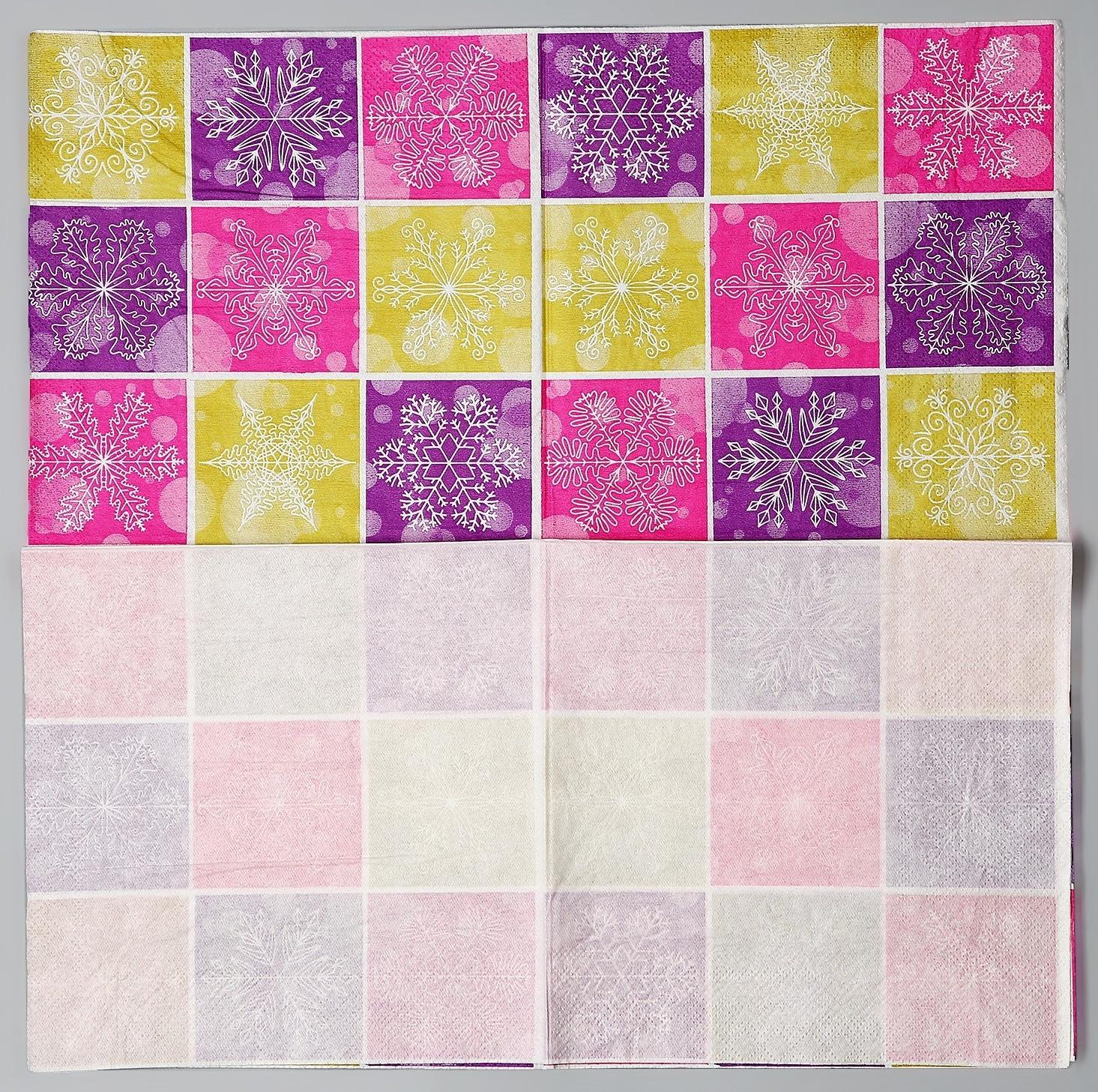 Салфетки бумажные «Снежинки», в наборе 20 шт.