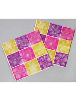 Салфетки бумажные «Снежинки», в наборе 20 шт.