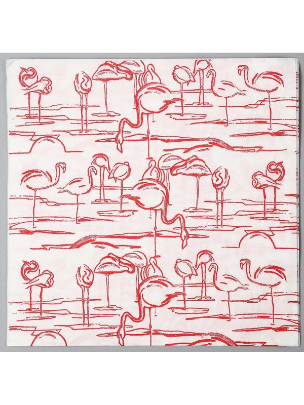 Салфетки бумажные «Фламинго», в наборе 20 шт.