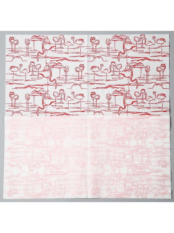 Салфетки бумажные «Фламинго», в наборе 20 шт.