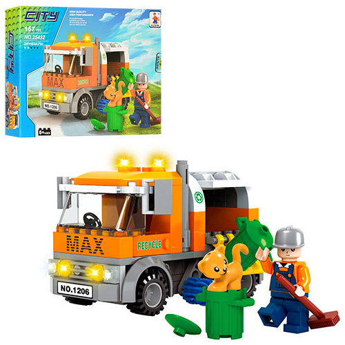 Конструктор Ausini «Мусоровоз» 25432, 167 деталей