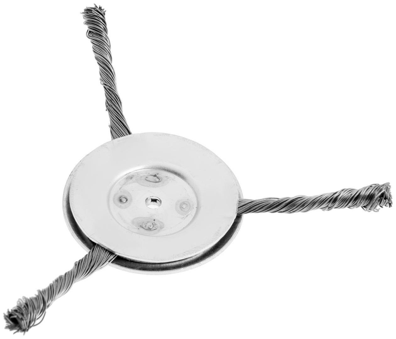 Катушка для триммера ТУНДРА, витая проволока, 3 луча, посадочное отверстие 5 мм