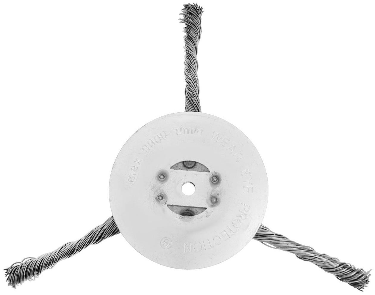 Катушка для триммера ТУНДРА, витая проволока, 3 луча, посадочное отверстие 5 мм