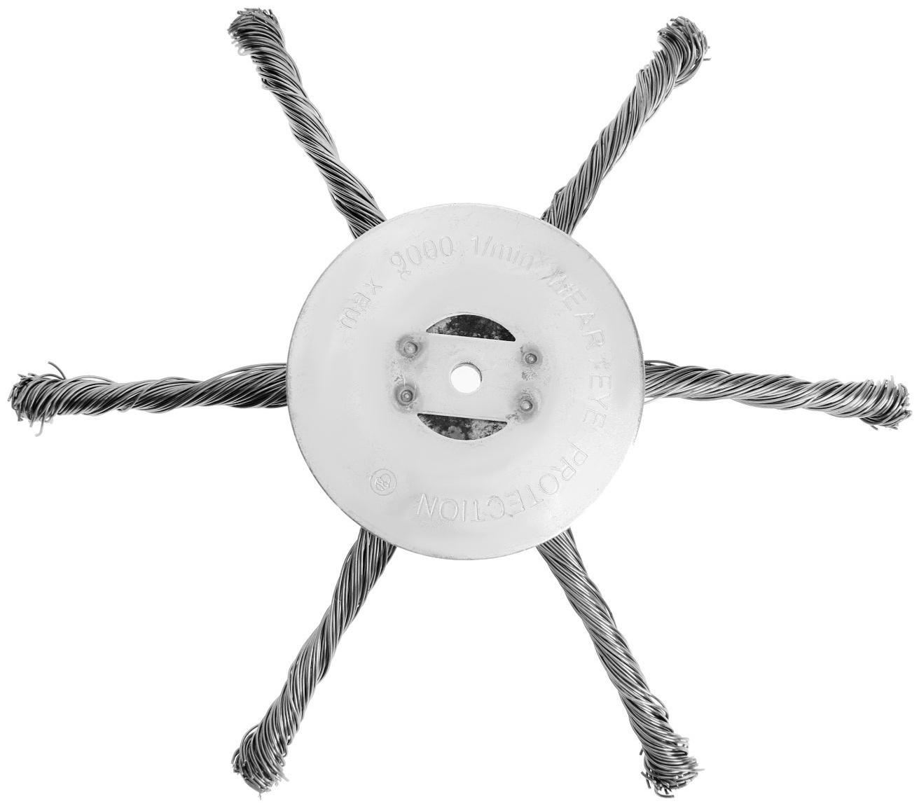 Катушка для триммера ТУНДРА, витая проволока, 6 лучей, посадочное отверстие 5 мм