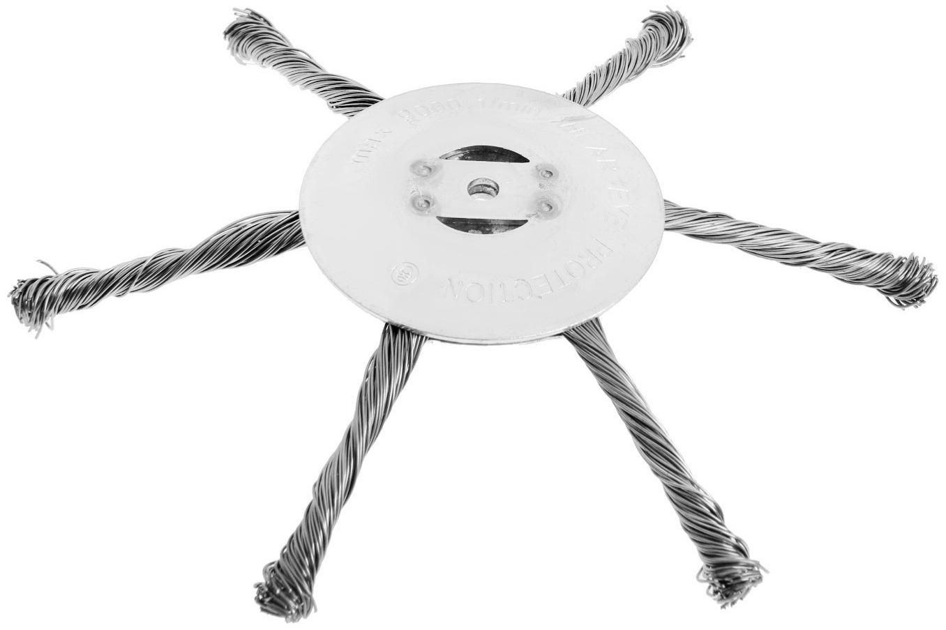 Катушка для триммера ТУНДРА, витая проволока, 6 лучей, посадочное отверстие 5 мм