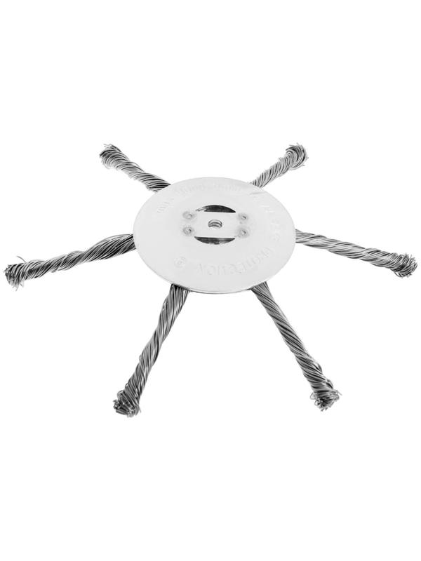 Катушка для триммера ТУНДРА, витая проволока, 6 лучей, посадочное отверстие 5 мм