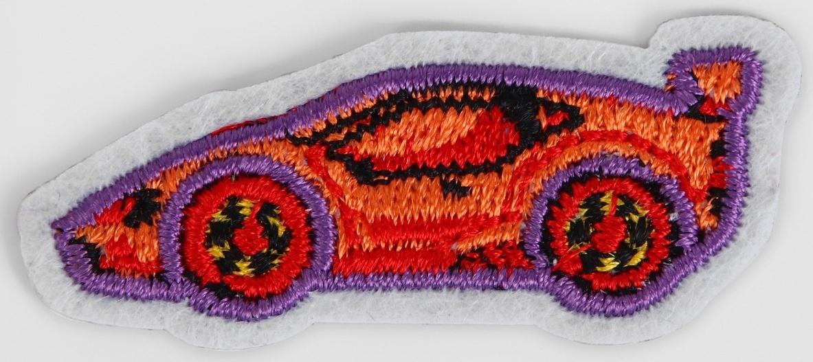 Патч клеевой на одежду, обувь, сумки «Тачка», 5,2 × 2,2 см