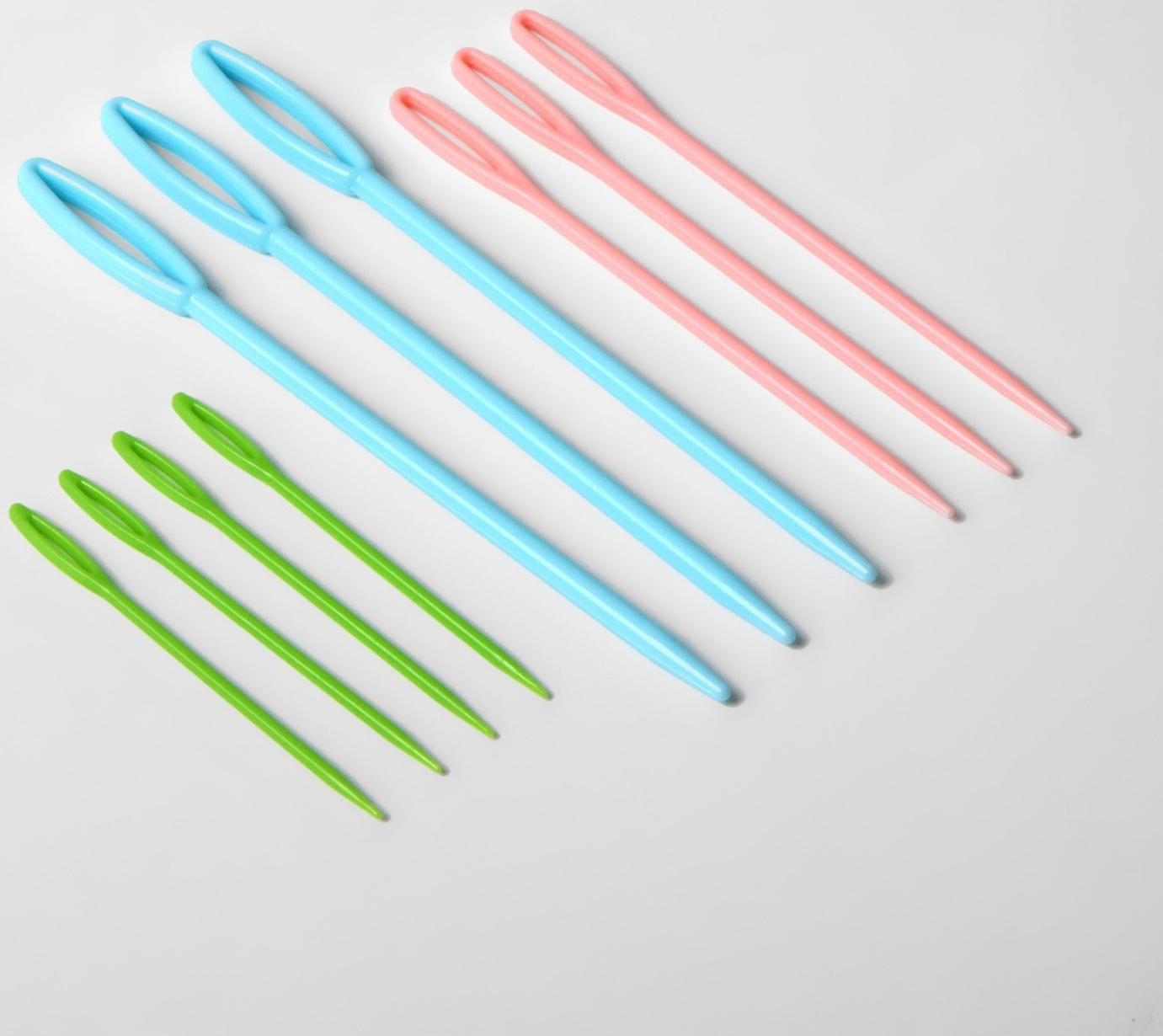 Набор для вязания, 35 предметов, в пенале, 20 × 10,5 × 4 см, цвет розовый