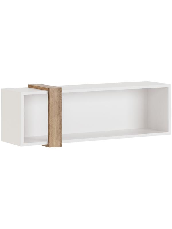 Шкаф навесной открытый «Гринвич №7», 1100×266×332 мм, цвет белый / авелано