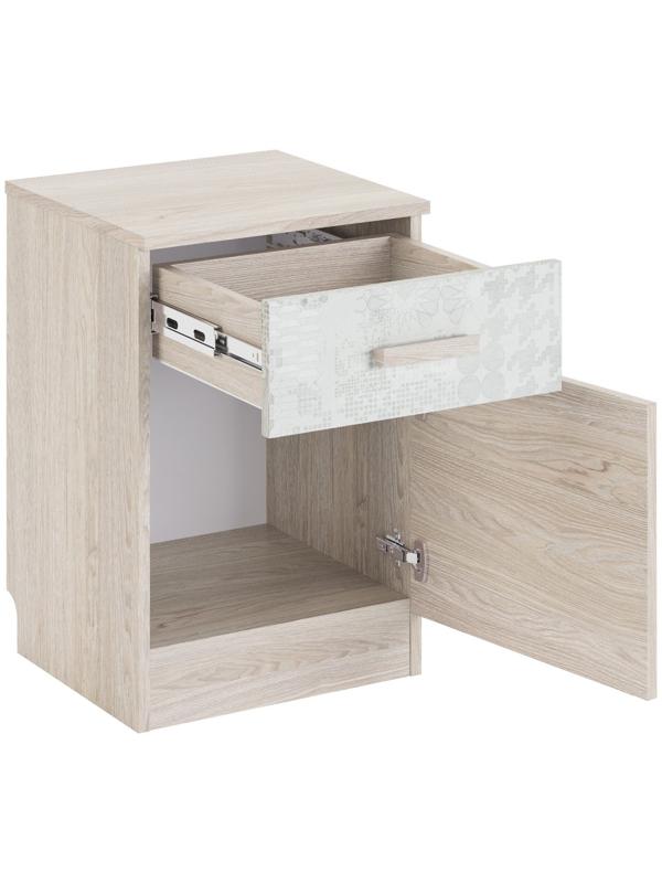 Тумба «Паскаль №5», 400×370×586 мм, цвет ясень анкор / белый / спринт