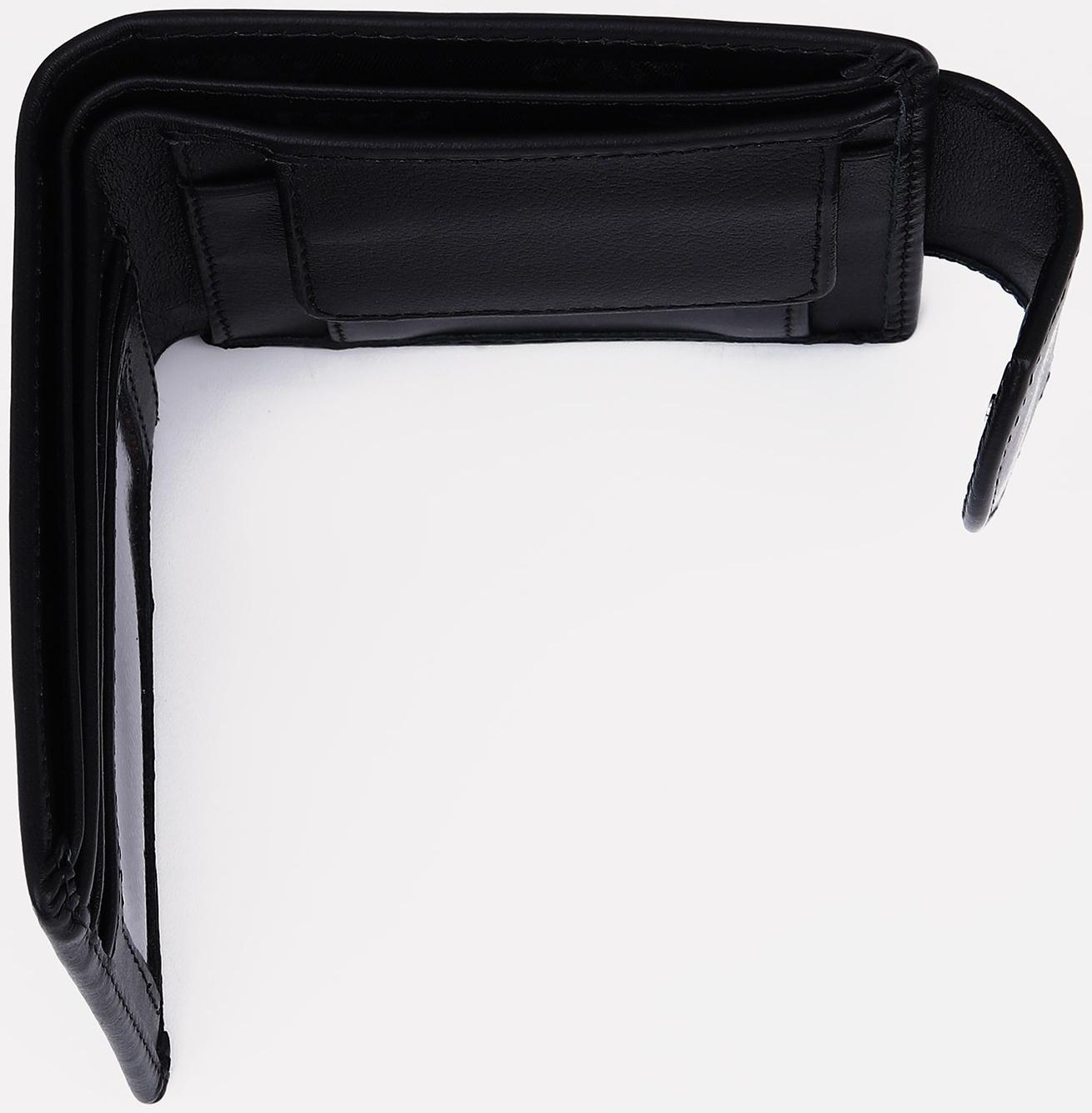 Портмоне на кнопке, цвет чёрный