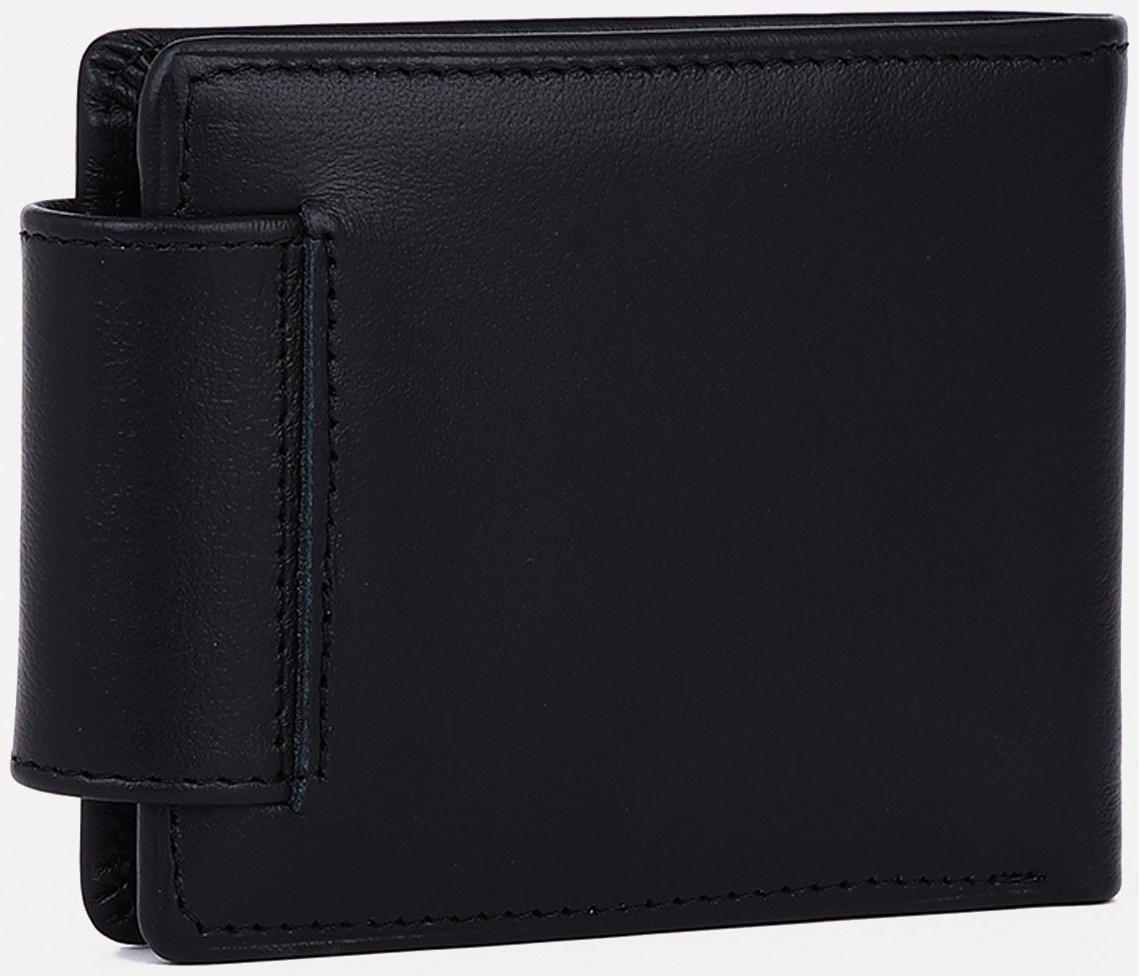 Портмоне на кнопке, цвет чёрный
