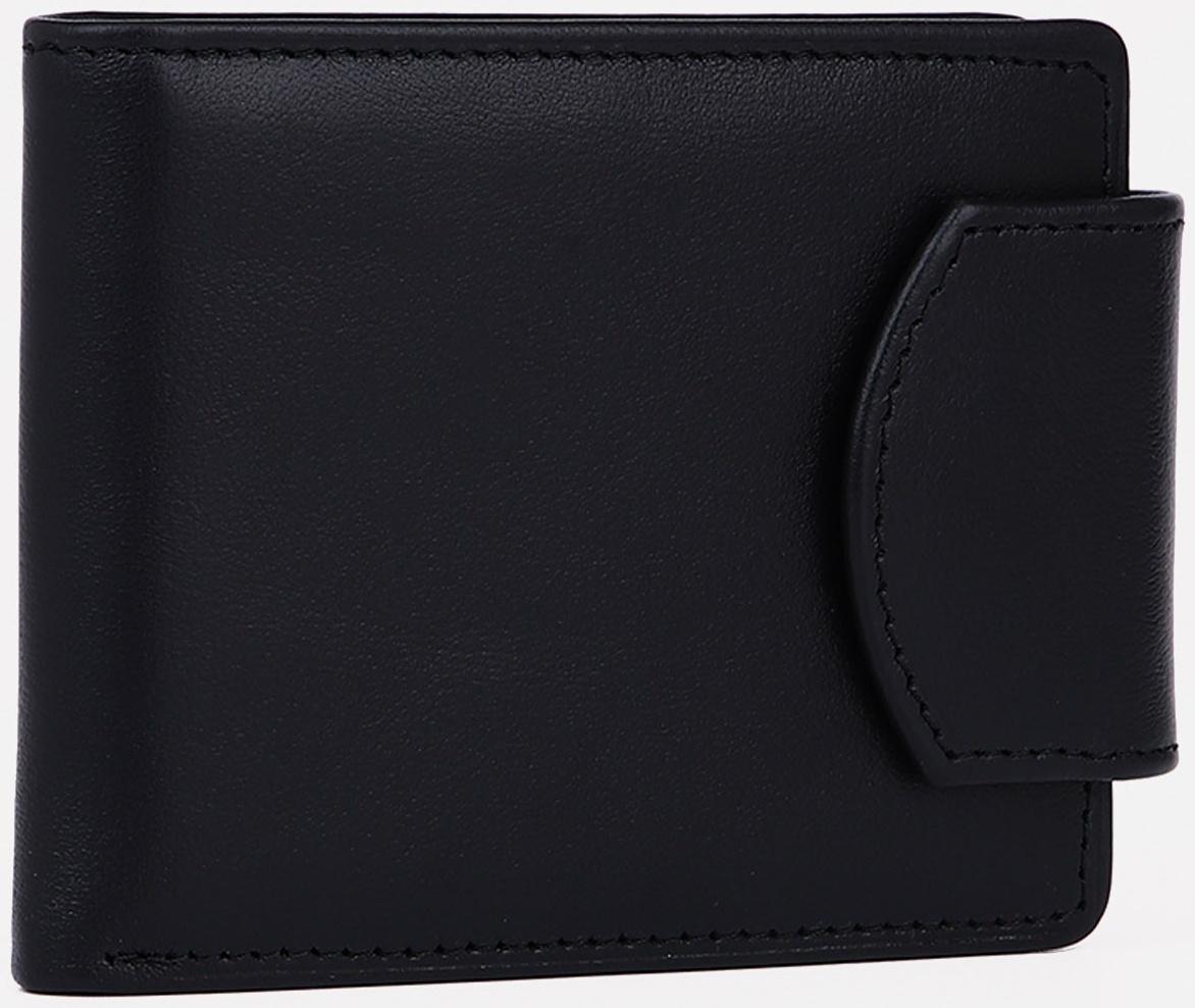 Портмоне на кнопке, цвет чёрный