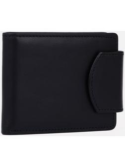 Портмоне на кнопке, цвет чёрный