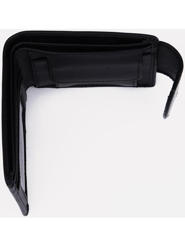 Портмоне на кнопке, цвет чёрный