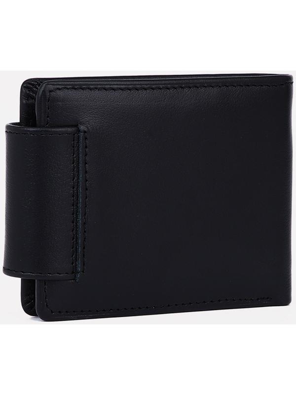 Портмоне на кнопке, цвет чёрный