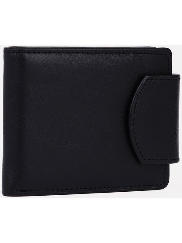 Портмоне на кнопке, цвет чёрный