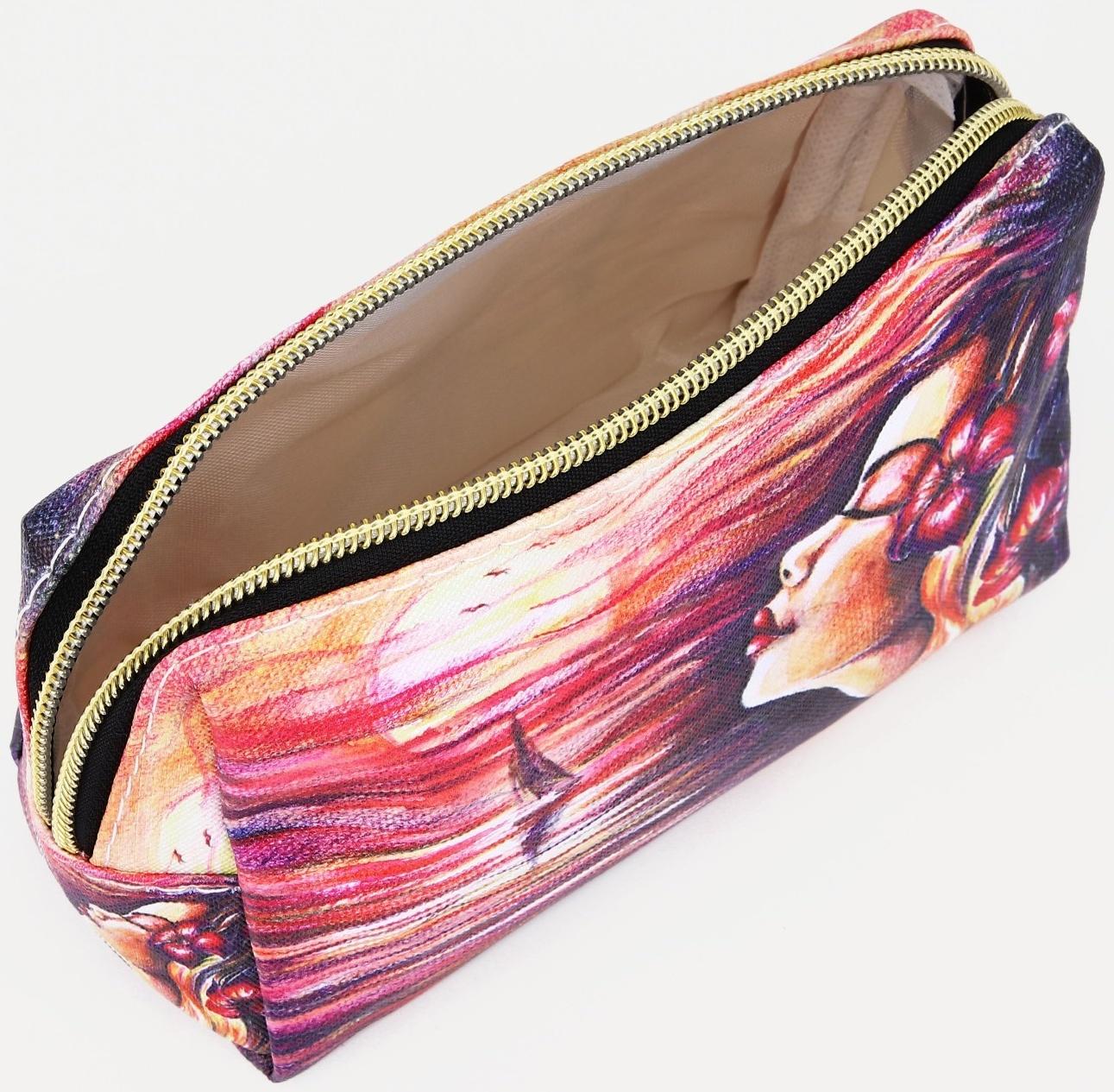 Косметичка на молнии, цвет разноцветный