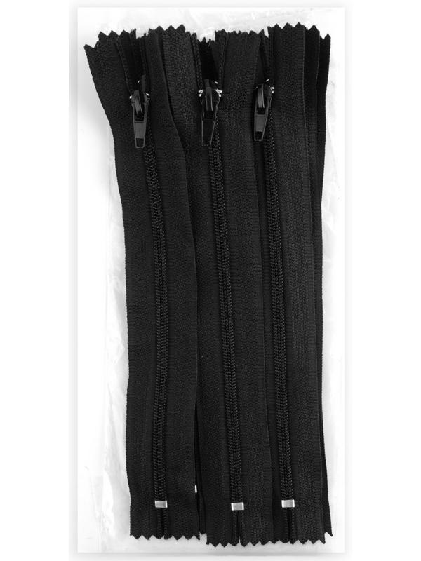 Молния «Спираль», №4, неразъёмная, замок автомат, 18 см, цвет чёрный