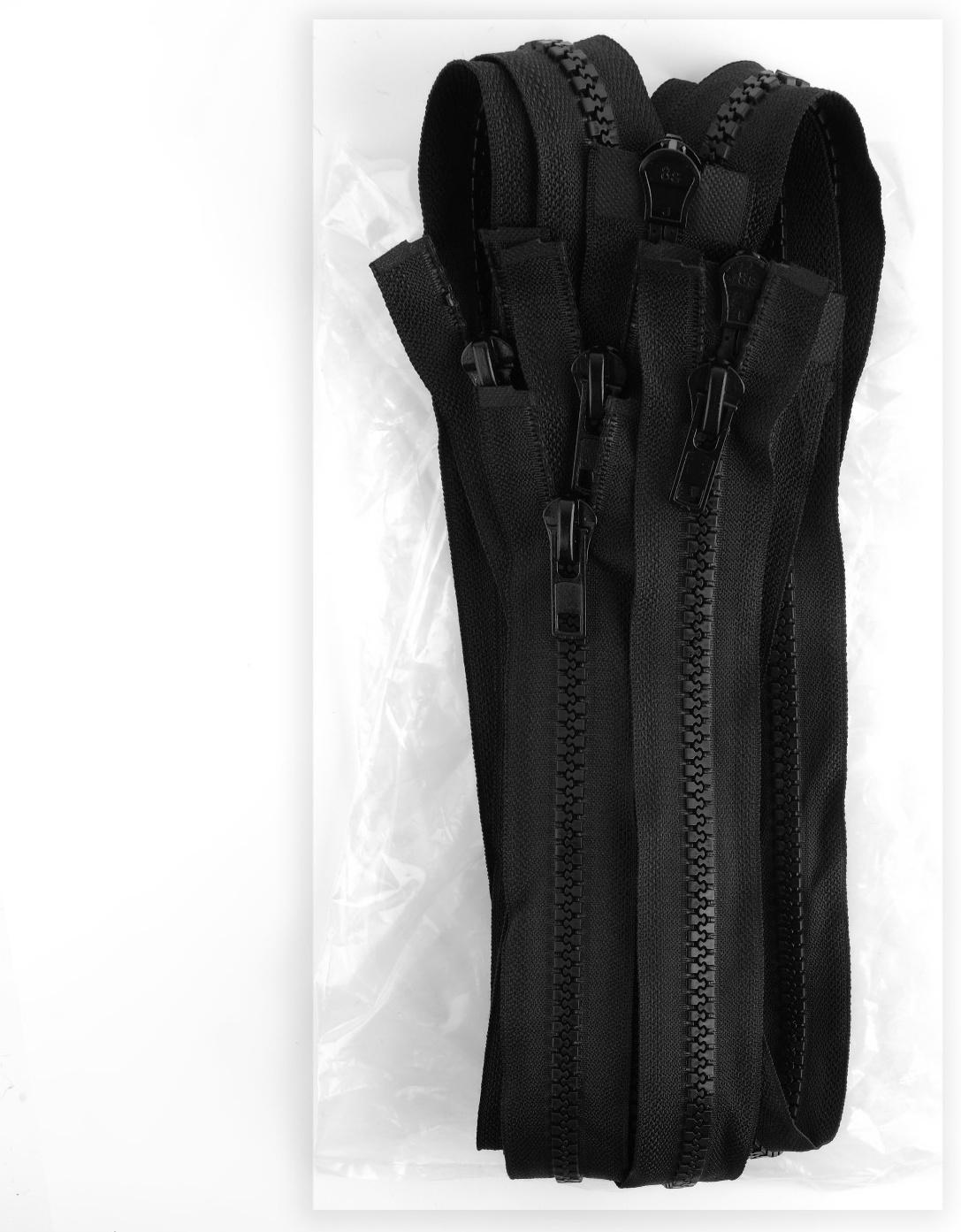 Молния разъёмная «Трактор», №8, 2 бегунка, замки автомат, 110 см, цвет чёрный