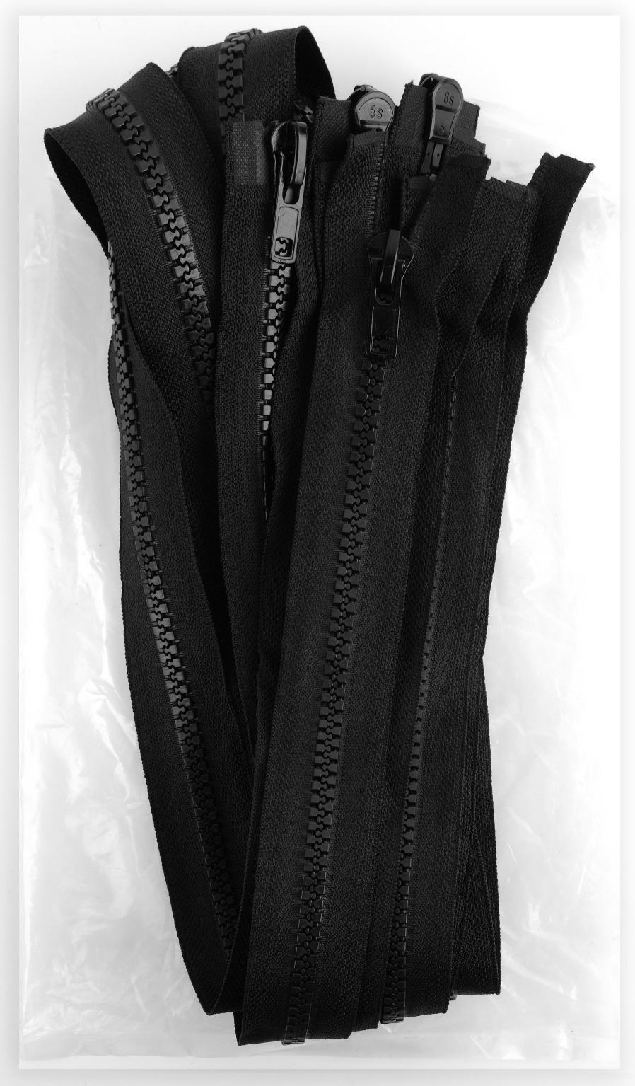 Молния разъёмная «Трактор», №8, 2 бегунка, замки автомат, 120 см, цвет чёрный