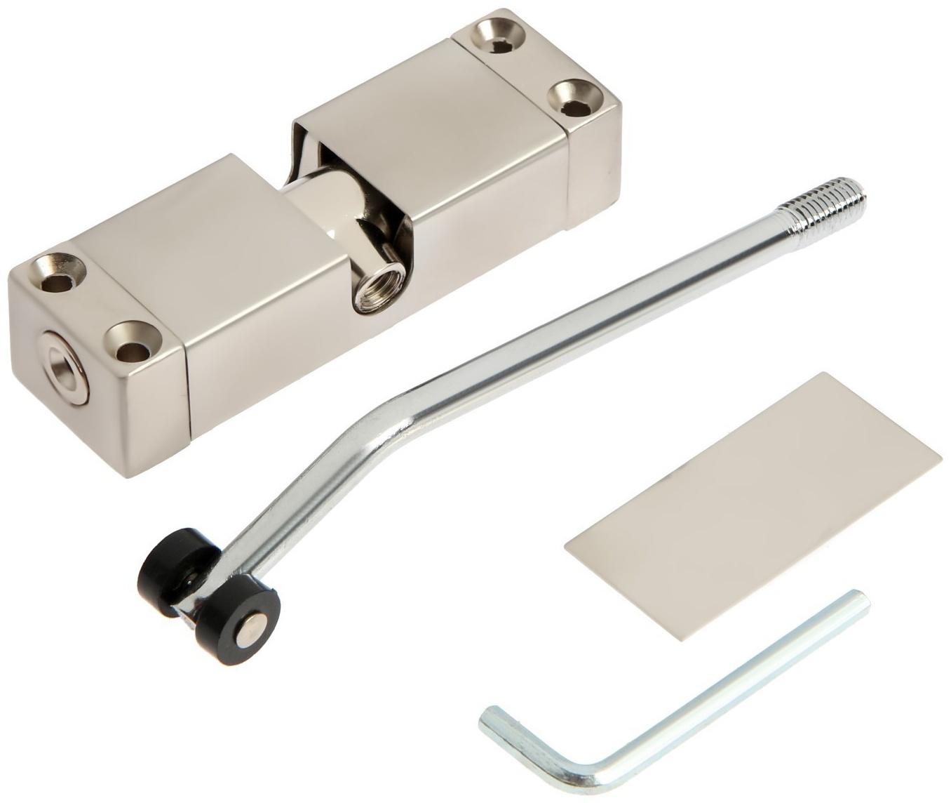 Доводчик дверной пружинный LOCKLAND DS-10, цвет серебро 35 кг