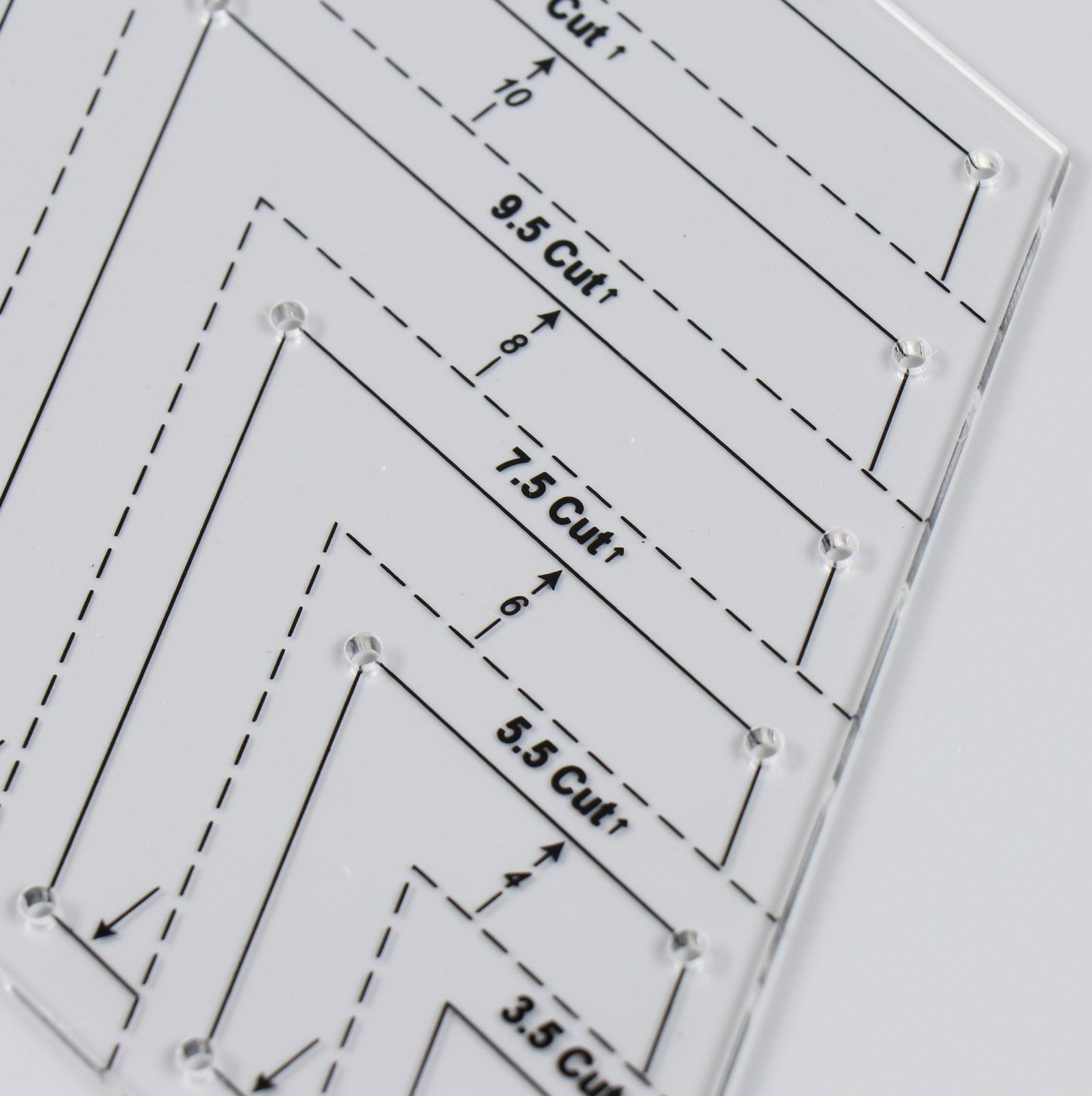 Линейка для пэчворка пластик 60° 