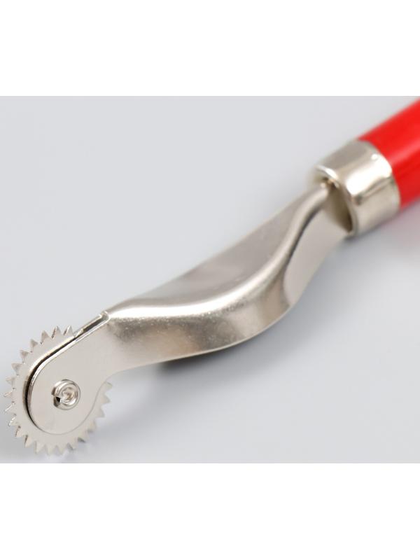 Шовный маркер пластик, металл, красная ручка 15,5 см