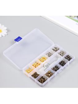 Набор заклёпок 180 шт 12 видов (8х12 мм; 8х8 мм; 6х6 мм) 17,2х9,5х2,3 см