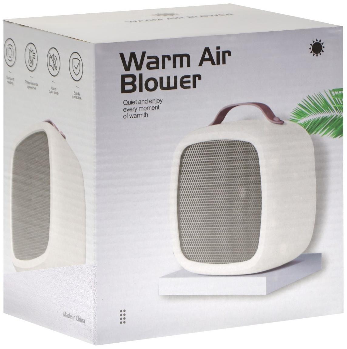 Мини тепловентилятор настольный LTO-01, 500Вт, 4м2, от сети, белый