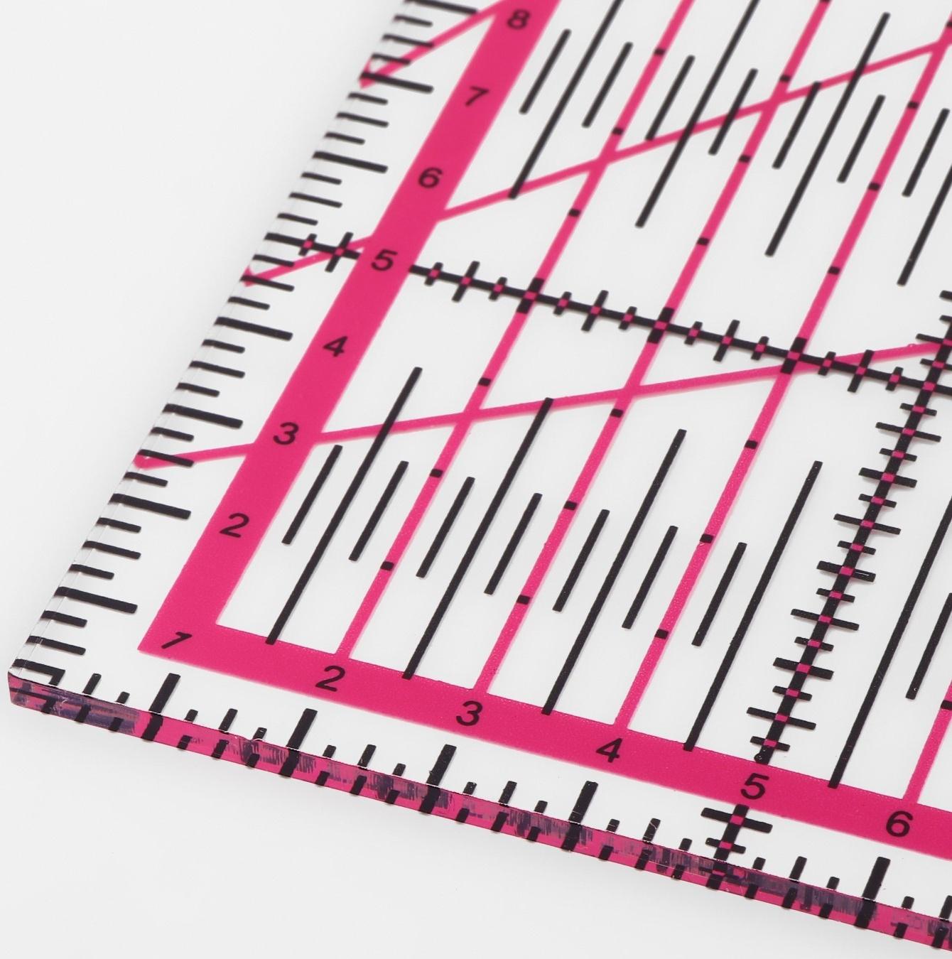 Набор линеек для квилтинга и пэчворка 30×30/25×25/15×15/10×10 см, толщина 3 мм