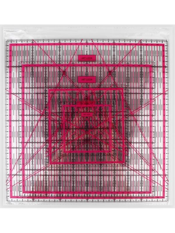 Набор линеек для квилтинга и пэчворка 30×30/25×25/15×15/10×10 см, толщина 3 мм